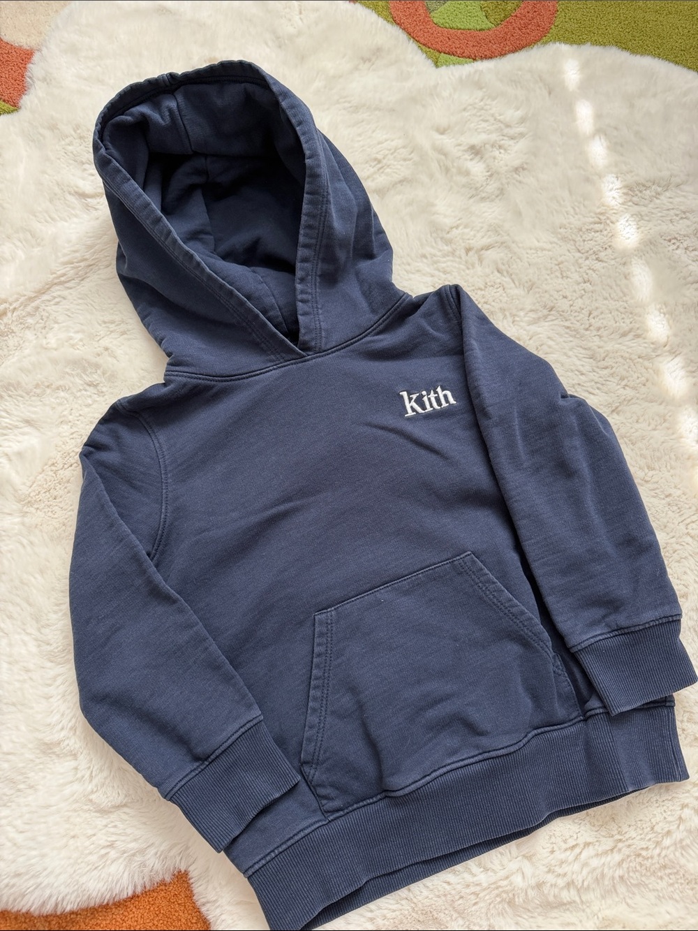 Kith Kids Navy Blue Pullover Hoodie